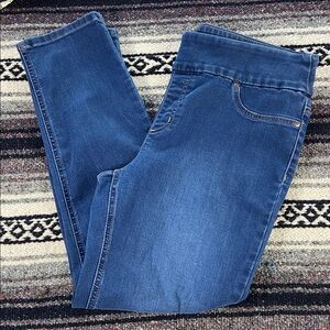 Chico's Size 1 Perfect Stretch Soft Jegging Ankle Medium Blue Wash Skinny